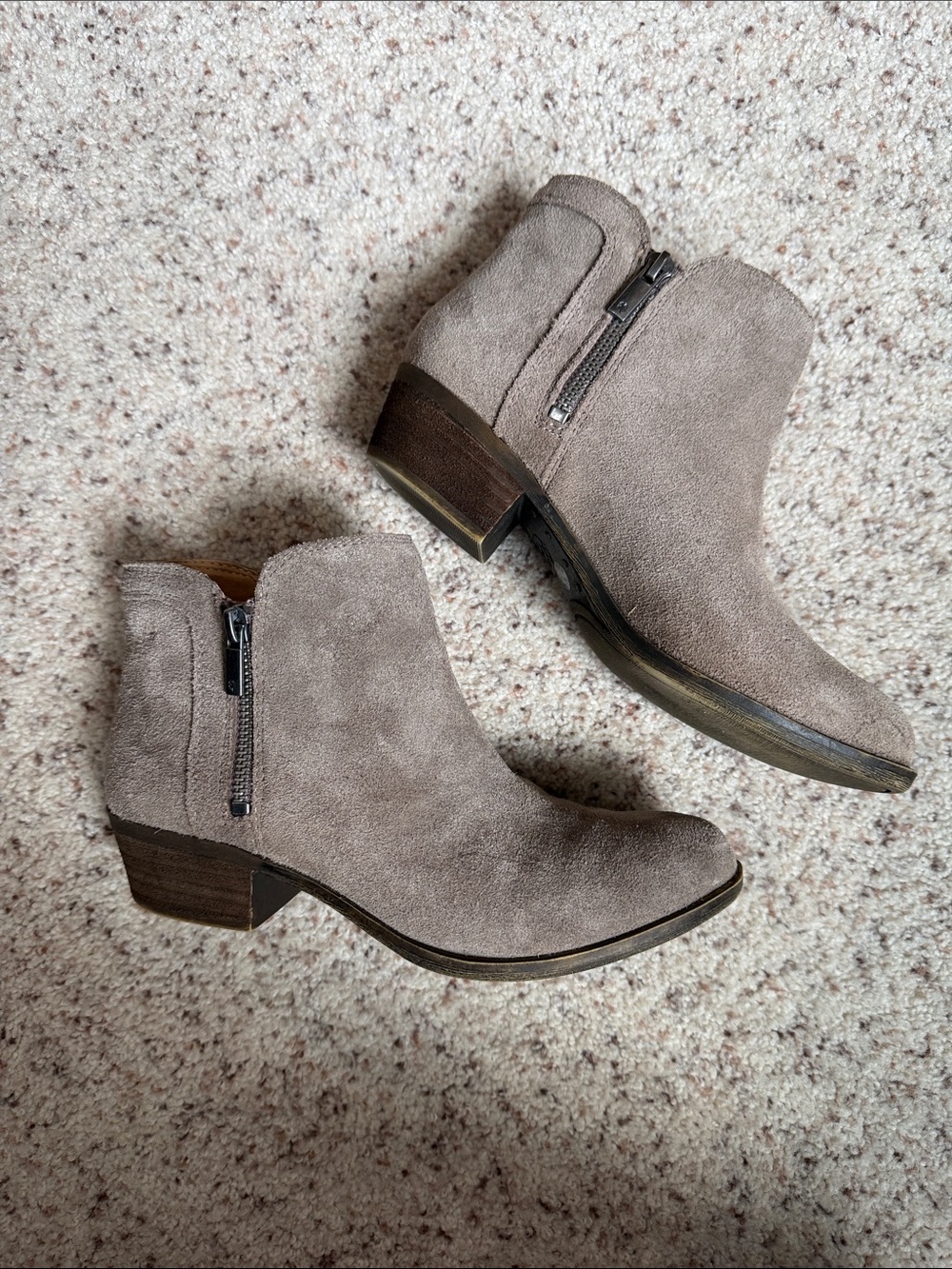 Lucky Brand Breah Suede Zip Ankle Boots - Picture 3 of 14
